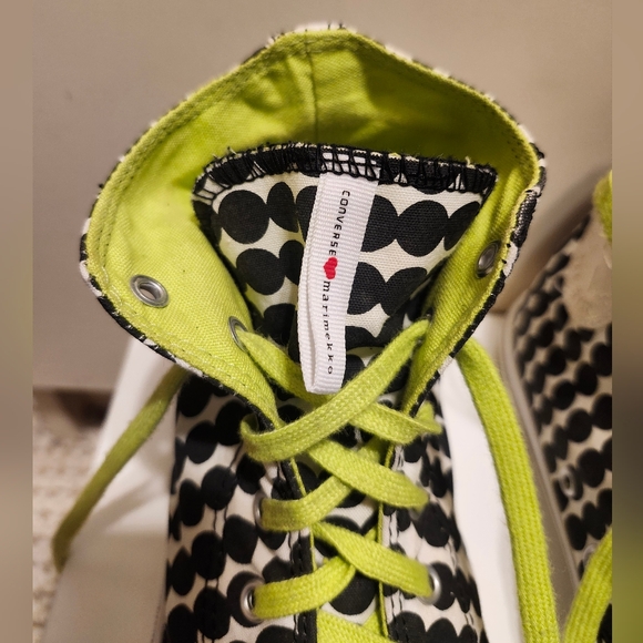 Converse All Star x Marimekko B/W Polka Dot High Top Womens Sneakers Sz.10 $160 - Picture 8 of 12